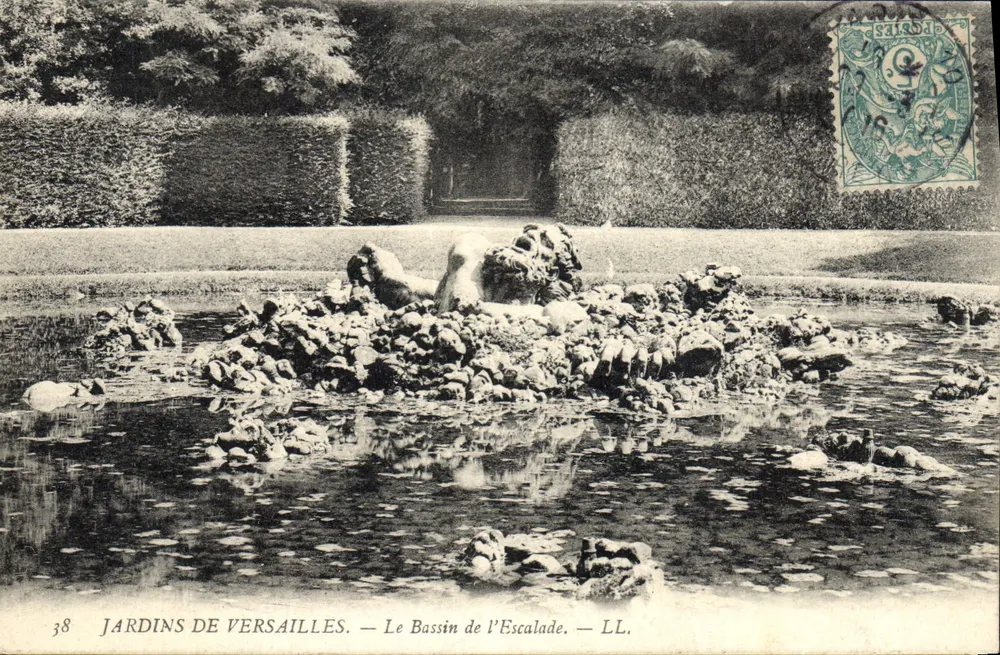 Jardins de Versailles — Le Bassin de l'Escalade — LL. n°38 - Frente