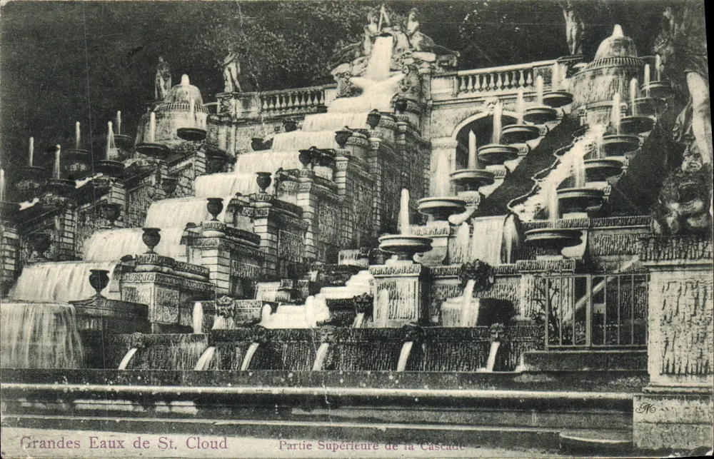 Grandes Eaux de St. Cloud — Partie Supérieure de la Cascade — Édition Tribion, n° 27 - Frente