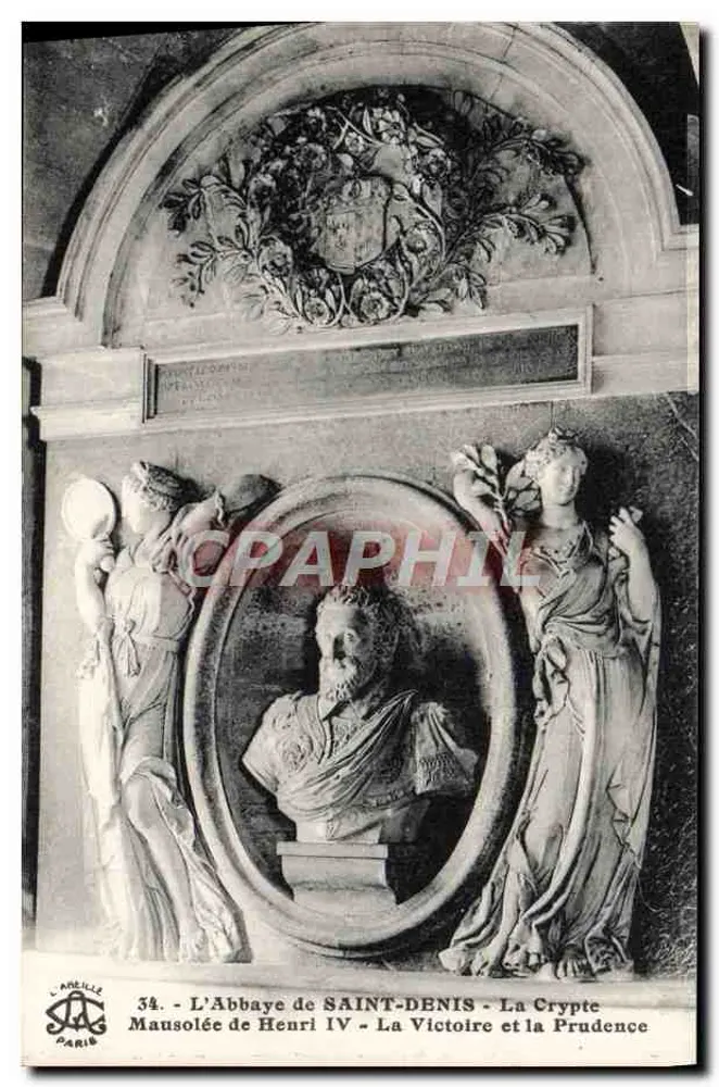 Das Kloster SAINT-DENIS - Die Krypta - Mausoleum von Henri IV - Sieg und Vorsicht - Vorderseite