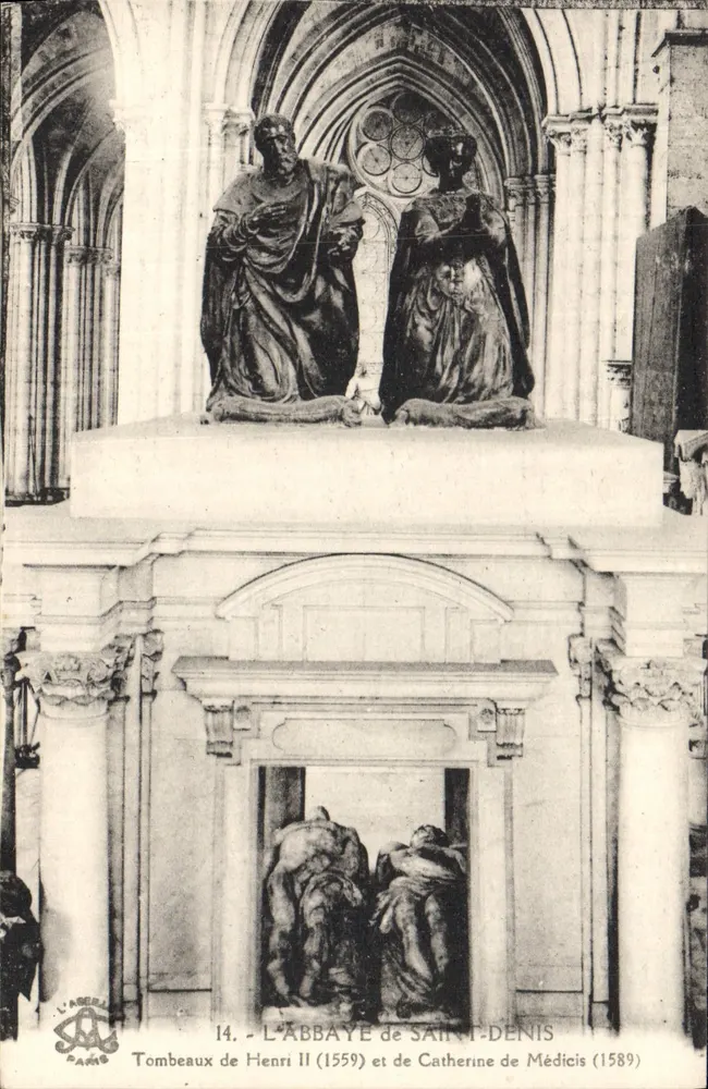 Gräber von Heinrich II. und Katharina de' Medici in der Abtei Saint-Denis — L'ASEL Paris, Nr. 14 - Vorderseite