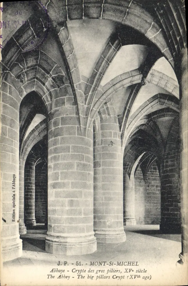 Krypta der großen Säulen — Abtei Mont-Saint-Michel — J.P. - 51 - Vorderseite