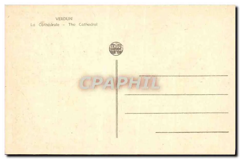 Verdun — A Catedral — editor Chiron - Verso