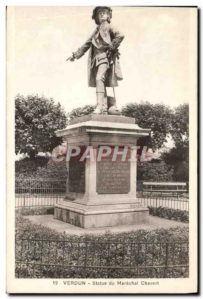 Verdun - Estátua do Mariscal Chevert — edição Verdun, n°19 - Frente