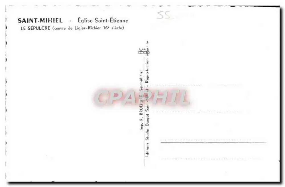 Saint-Mihiel — Das Grab — Werk von Ligier-Richier, 16. Jahrhundert — Imp. R. Brochard, Saint-Mihiel - Rückseite