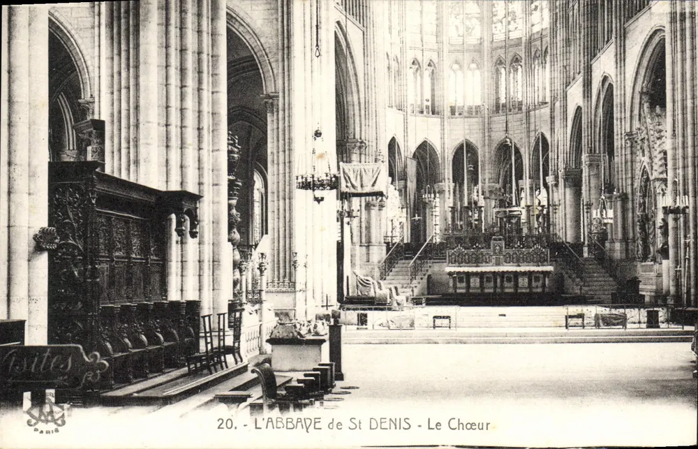 ABBEŚŻA w St DENIS - Chór — Fototypia « L'Atelier » Paryż, nr 20 - Awers