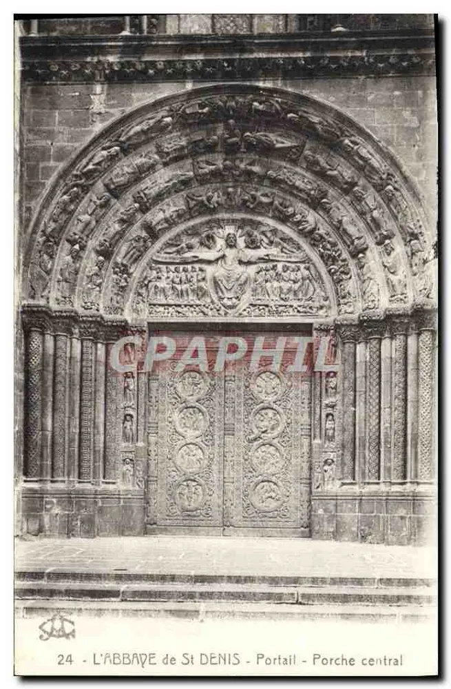 Die ABBEY von St DENIS - Portal - Zentraler Vorhof - Vorderseite