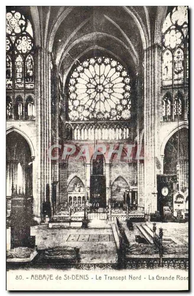 Abtei St-Denis — Der Nordtransept — Die Große Rose - Vorderseite