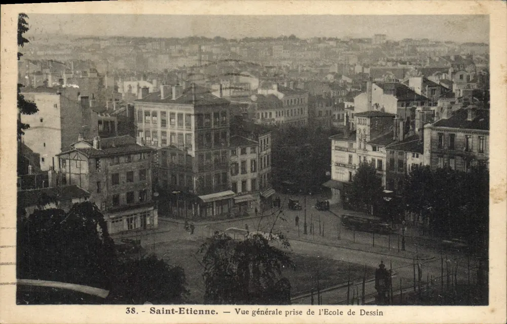 Saint-Étienne — Allgemeiner Blick vom Zeichenschule — Edition Ch. Huot - Vorderseite