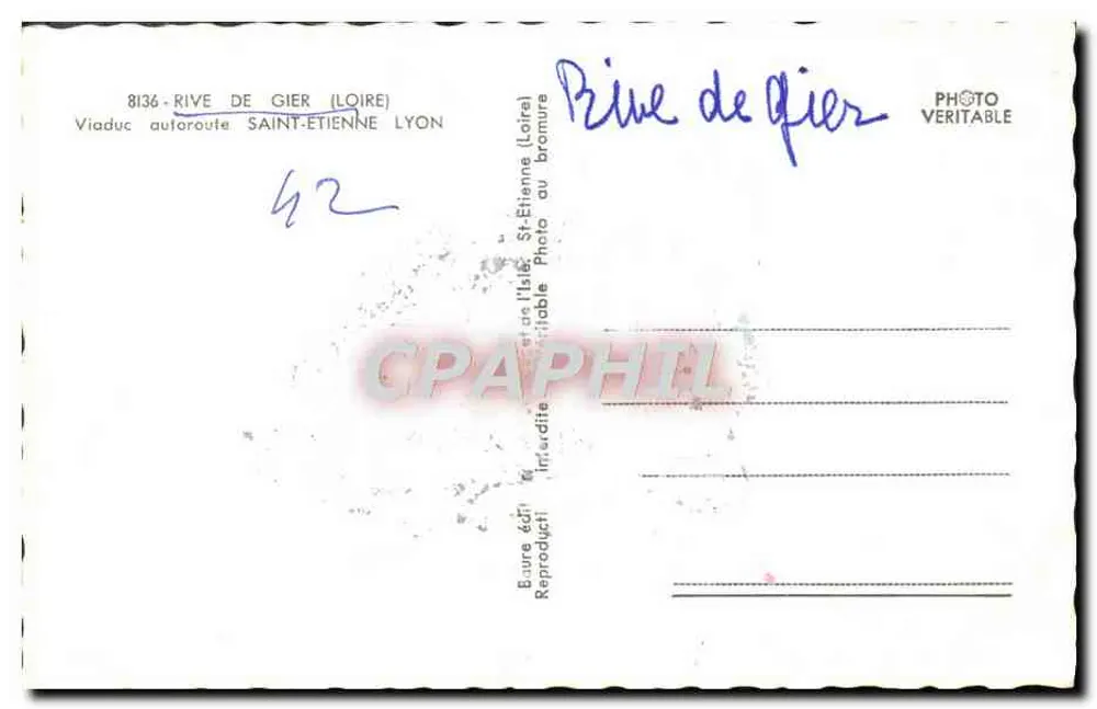 Viaduto da Rive de Gier — Saint-Étienne (Loire) — n° 8136 - Verso