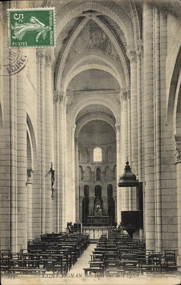 Saint-Aignan — Interior da Igreja — Editor desconhecido, n° 133 - Frente