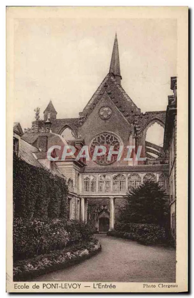 Escola de PONT-LEVOY — A Entrada — Foto Clergeau - Frente