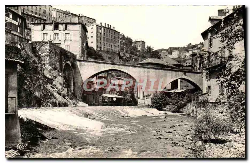 Gorges de la Durolle — Brücke und Seychalles-Wasserfall — Réal-Photo - Vorderseite