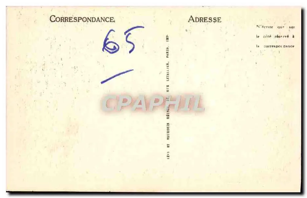 Gavarnie — Le Cirque — LL. — Imp. Letellier, Paris - Verso