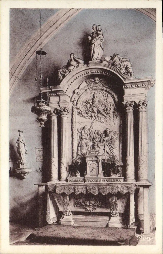 Mézilles (Yonne) — Altar de la Santa Virgen — Rétablo de la Asunción — Editor Darbier - Anverso