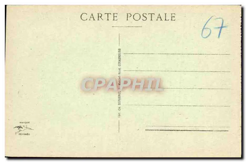 Kathedrale von STRASBOURG — Tympan des Südportals — Verlag Bergeret, n° 527 - Rückseite