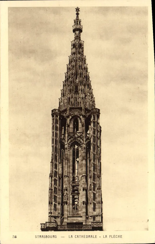 Estrasburgo — A Catedral — A Flecha — n°58 - Frente