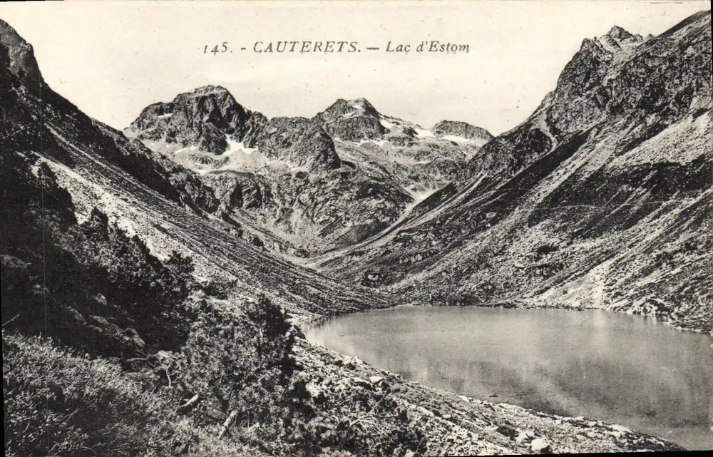 Cauterets — Lago d'Estom — Edição Quinault Lourdes, n° 145 - Frente