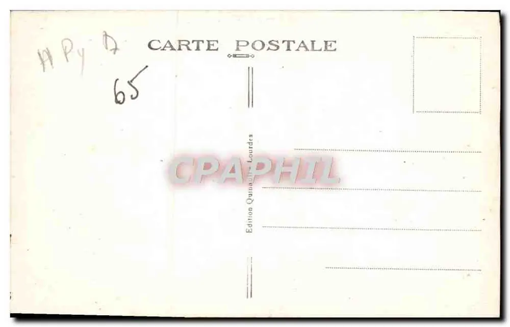 Cauterets — Lago d'Estom — Edição Quinault Lourdes, n° 145 - Verso