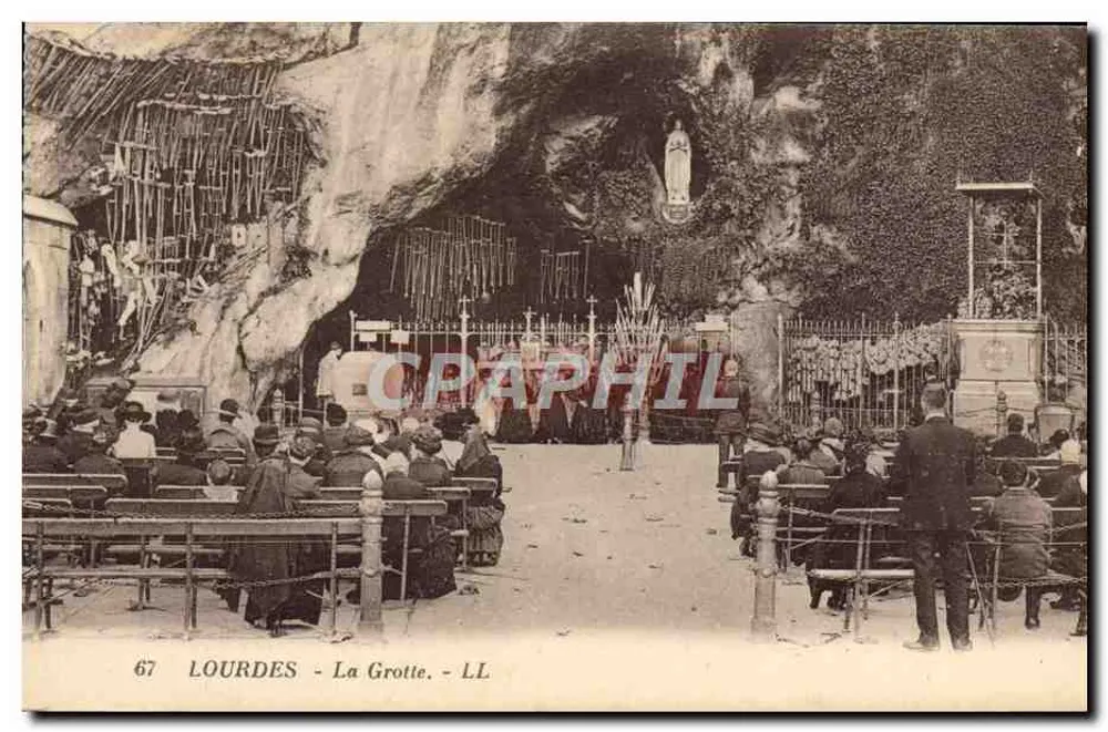 Lourdes - A Gruta — editor LL, n° 67 - Frente