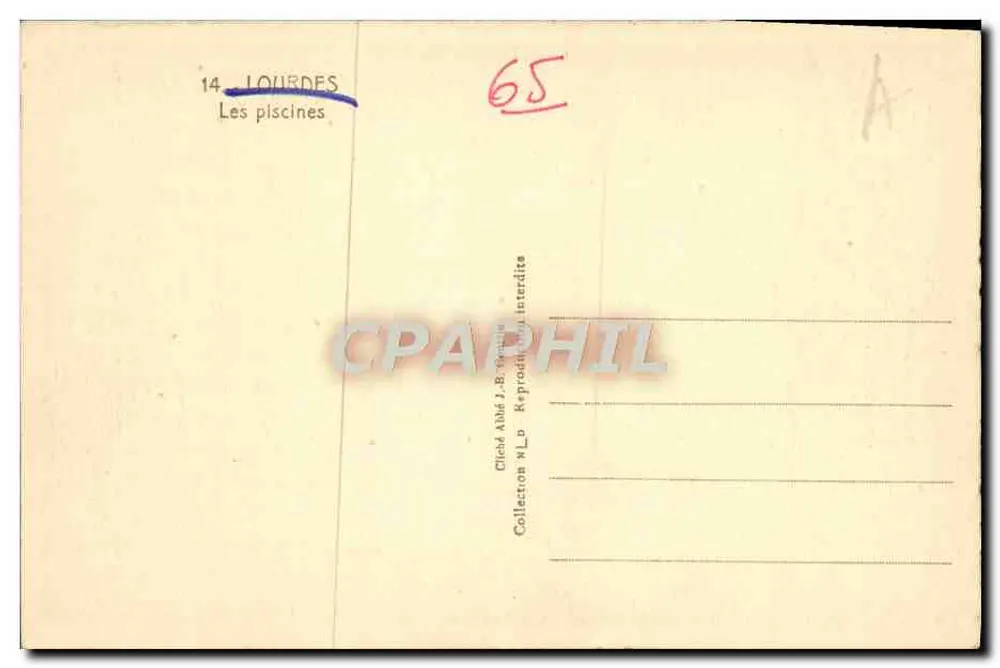 As piscinas — Jouedès — Coleção M.L.P. - Verso