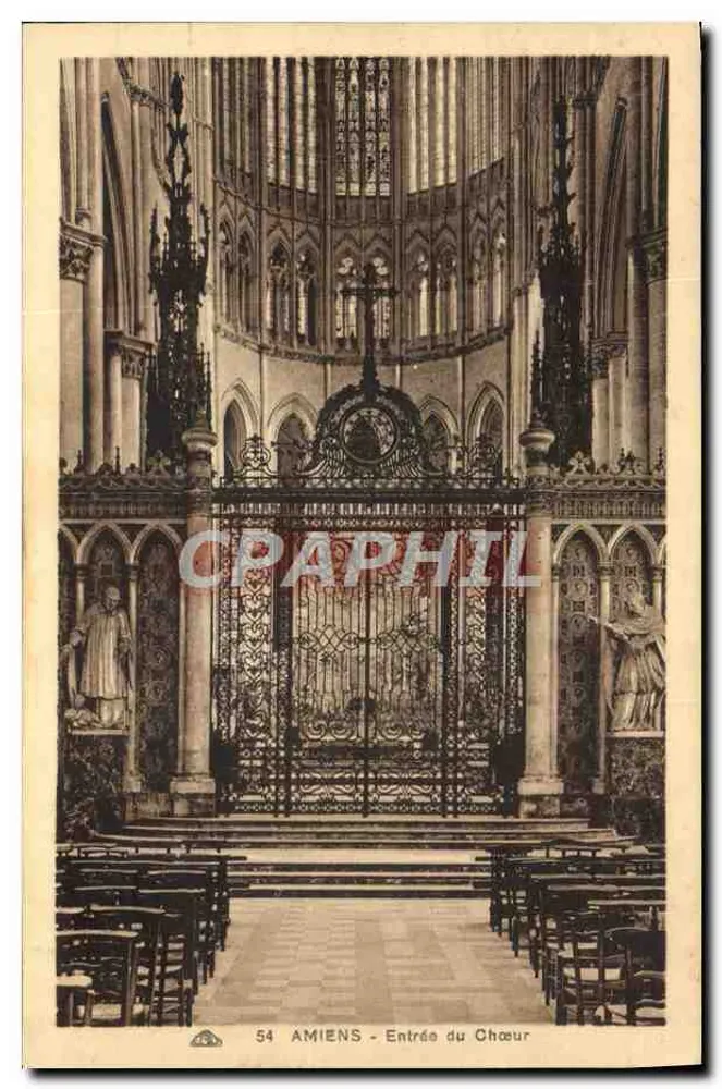 Amiens - Entrada do Coro — editor: Almanaque das Artes e Tradições Francesas, n° 54 - Frente