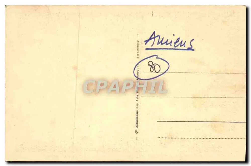 Amiens - Entrada do Coro — editor: Almanaque das Artes e Tradições Francesas, n° 54 - Verso