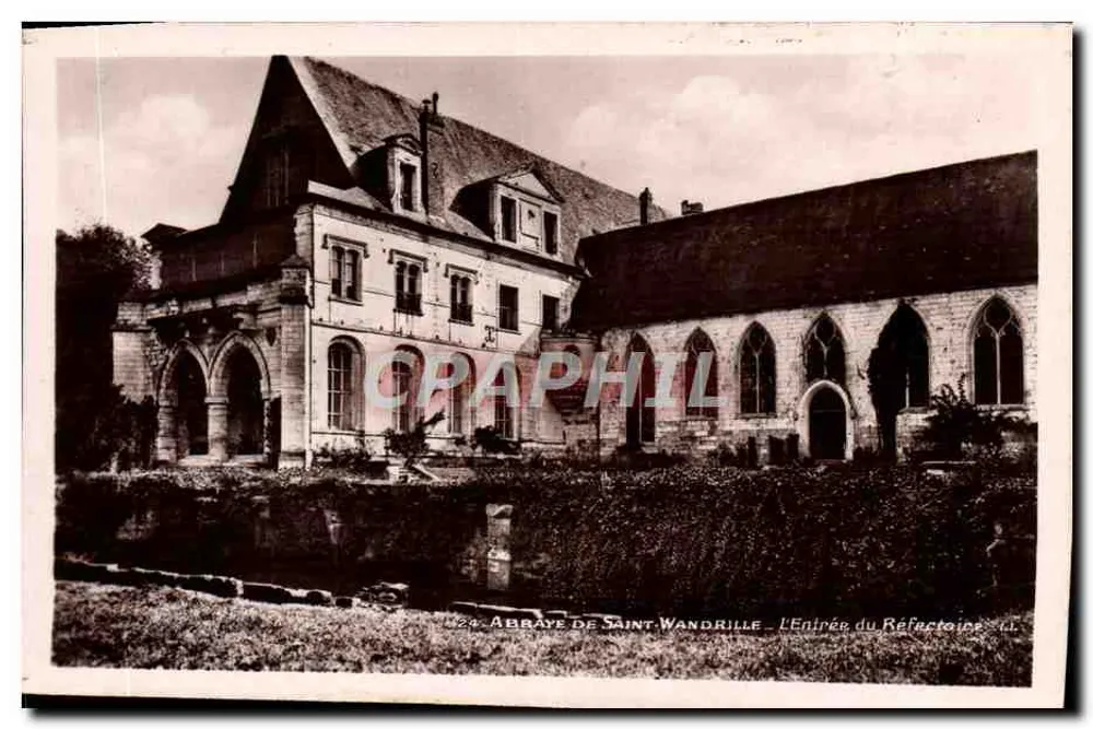 Abbaye de Saint-Wandrille — Eingang zum Refektorium — Verlag Levy et Neurden, Paris - Vorderseite