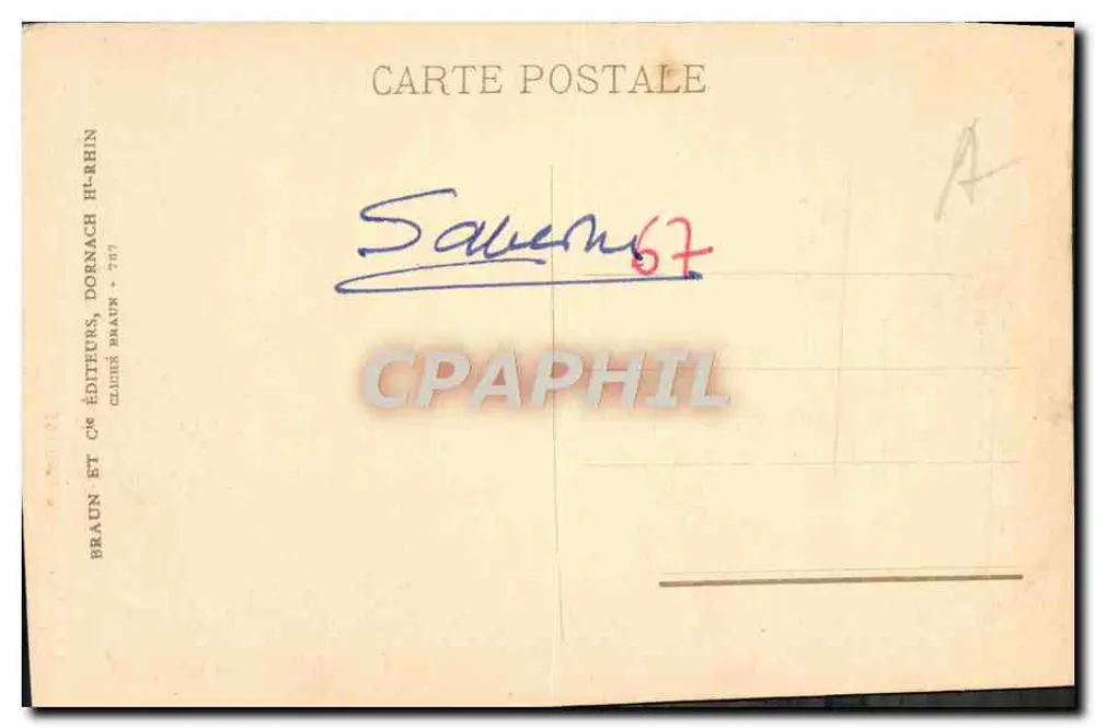 Saverne — A Igreja — Editor Braun & Cie, Dornach - Verso