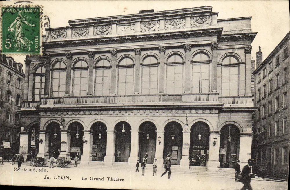 Lyon — Il Grand Théâtre — Ressicaud, edit. 50. LYON. - Recto