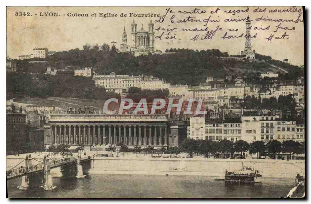LYON - Coteau et Église de Fourvière — éditeur Coteau et Église de Fourvière, n° 8342 - Frente