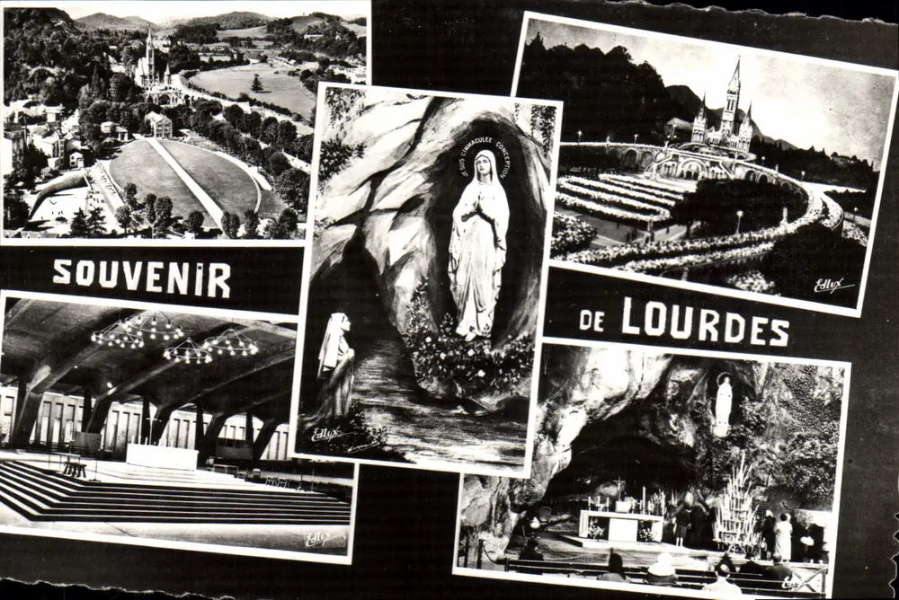Lourdes — Lembrança de Lourdes — Editor Ed. P. Doucet - Frente