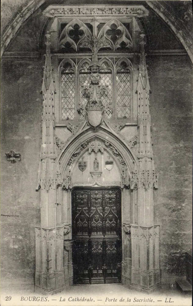 Bourges — Die Kathedrale — Tür der Sakristei — LL. — Nr. 29 - Vorderseite