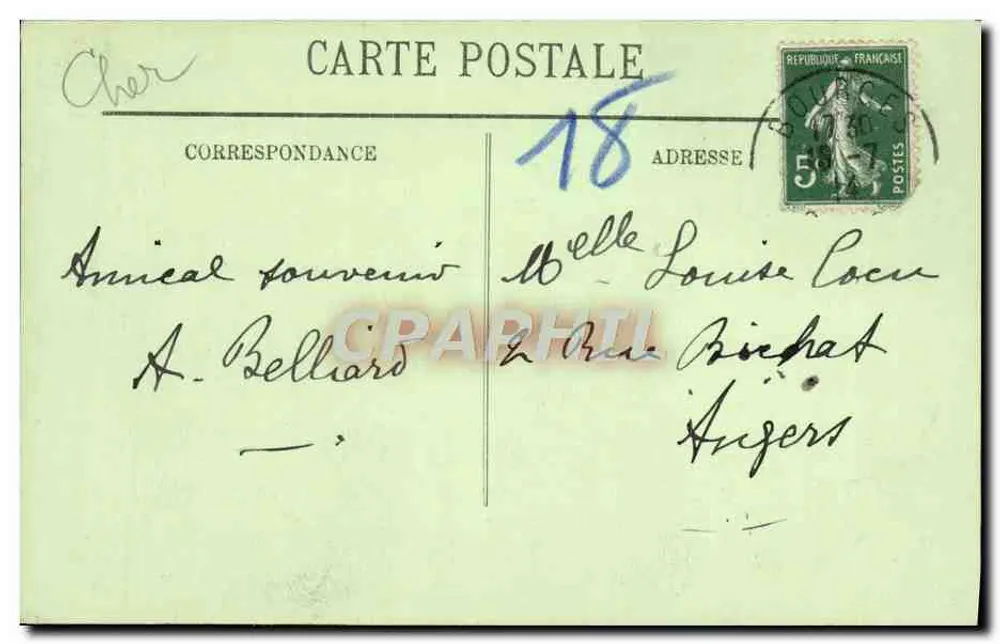 Bourges — Die Kathedrale — Tür der Sakristei — LL. — Nr. 29 - Rückseite