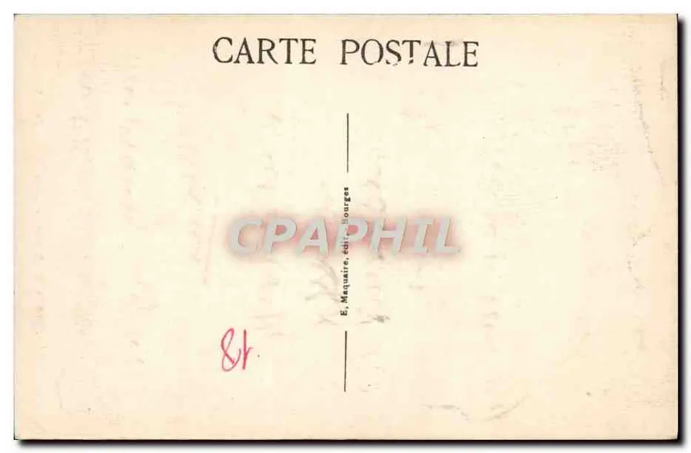 Bourges — A Estátua de Luís XI, por Jean Baffier — E. Maquaire, editor Bourges - Verso
