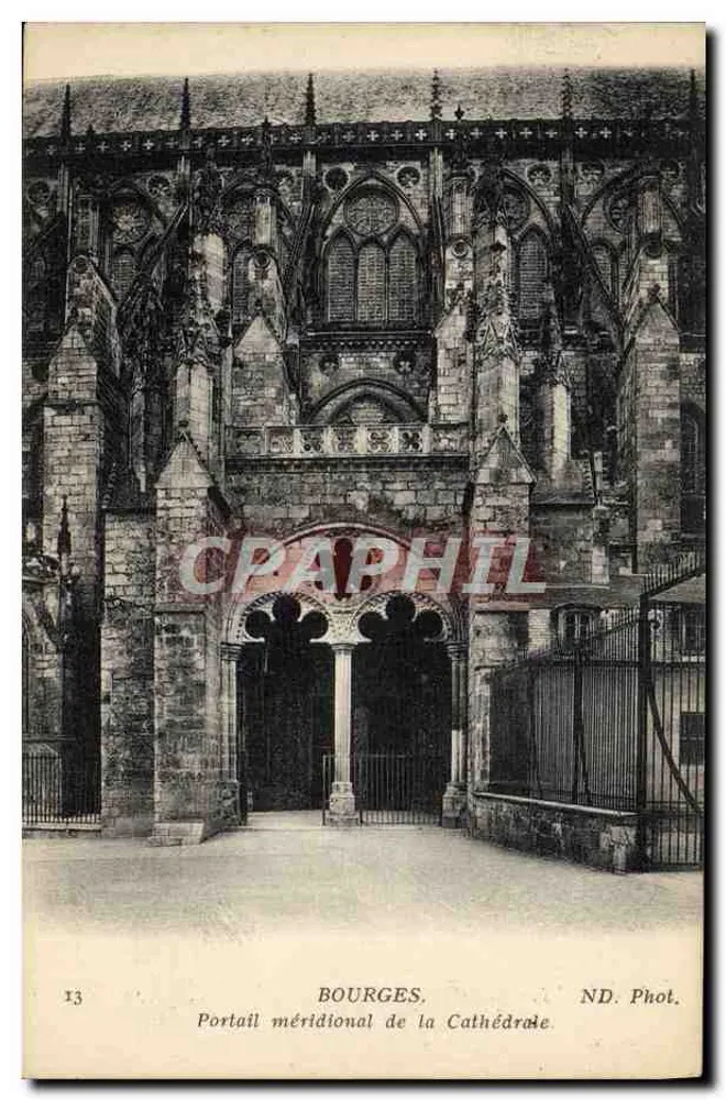 Bourges. Südtor der Kathedrale — ND. Foto. — Nr. 13 - Vorderseite