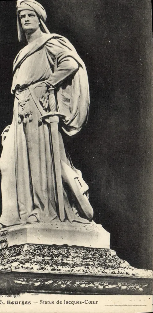 Bourges — Estátua de Jacques-Cœur — Fr. Bourges - Frente