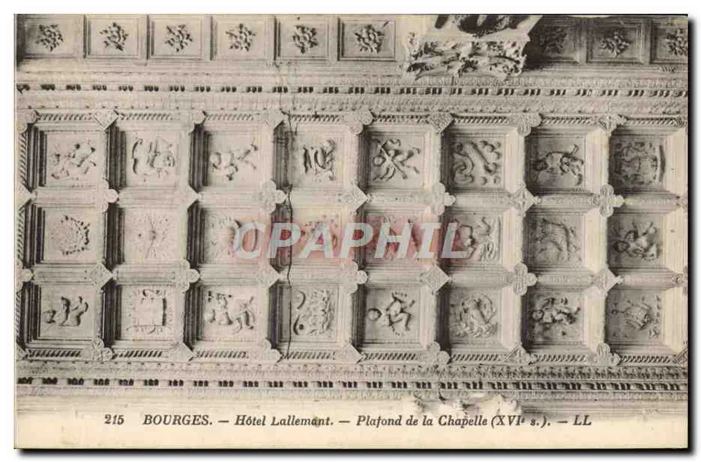 Bourges — Hotel Lallemant — Decke der Kapelle (16. Jahrhundert) — LL - Vorderseite