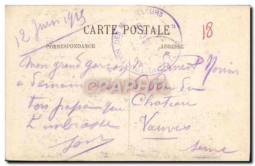 Bourges — Palácio Jacques-Cœur — A Grande Cour — LL. — n°54 - Verso
