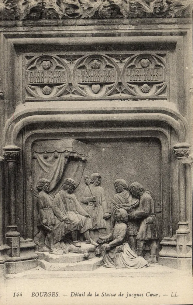 Bourges — Dettaglio della Statua di Jacques Cœur — LL. N° 144 - Recto
