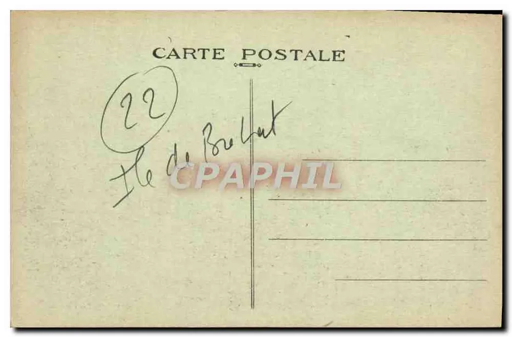 Ilha de Bréhat — Cruz-Autel do Bourg — Coleção E. Hamonic-Saint-Brieuc, n° 7745 - Verso