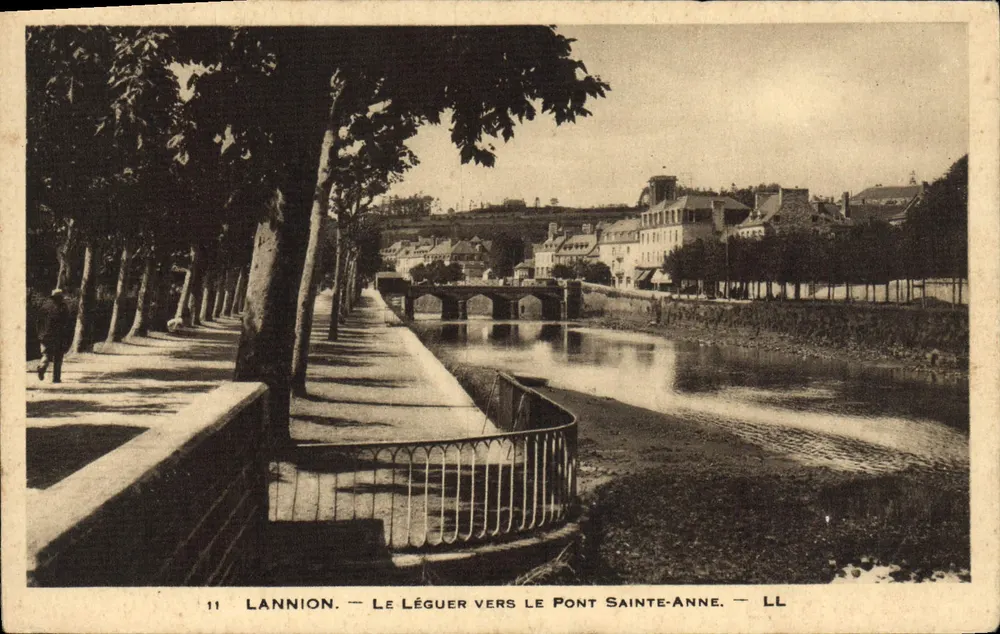 Lannion — Der Léguer in Richtung Brücke Sainte-Anne — LL - Vorderseite