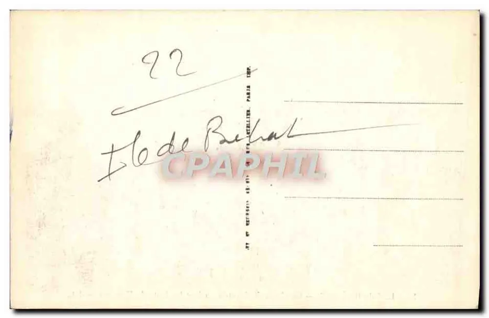 Insel Bréhat — Kreuz des heiligen Michel und die Inseln Kerpont — LL. n°13 - Rückseite
