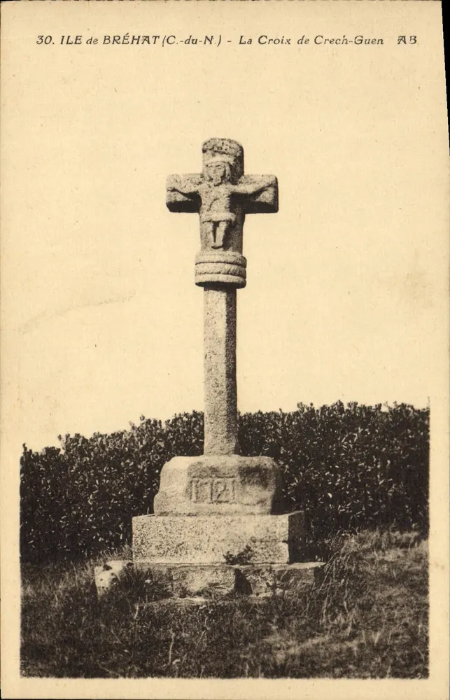 Ilha de Bréhat (C.-du-N.) - A Cruz de Crech-Guen - AB - Frente