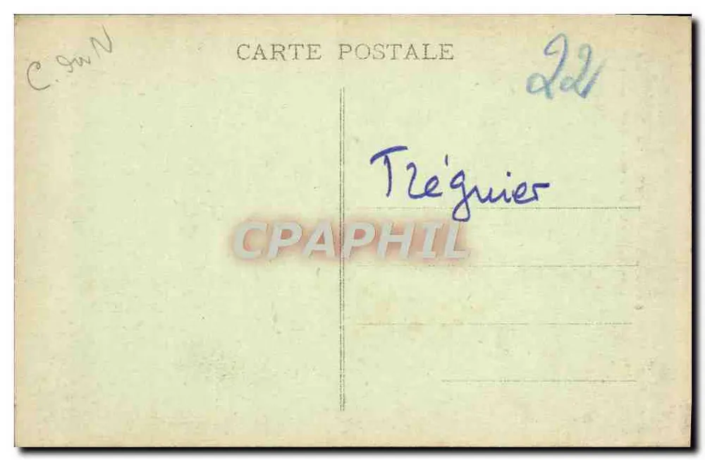 Tréguier - Die Kathedrale. Die drei Türme aus dem Cloister gesehen — Ausgabe St. B. Hamonic, Nr. 6859 - Rückseite