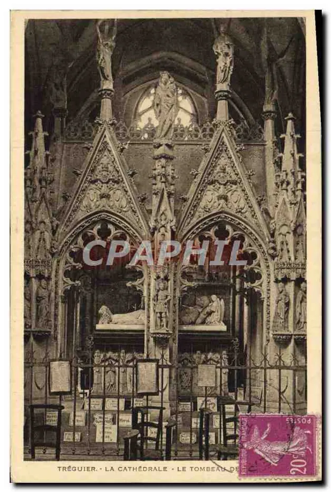 Tréguier - A Catedral - O Túmulo de - Frente