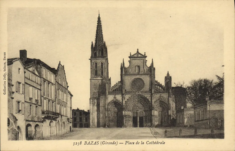 Bazas (Gironde) — Place da Catedral — Coleção Jolly, Bazas - Frente