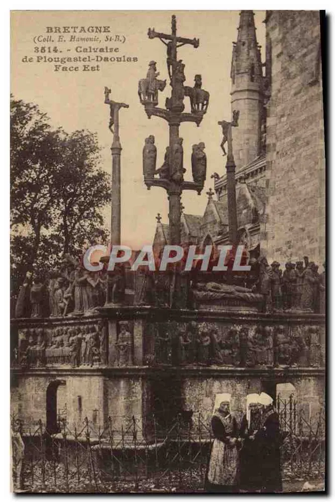 Calvaire de Plougestel-Daoulas — Face Leste — (Coleção E. Hamonic, St-B.) - Frente