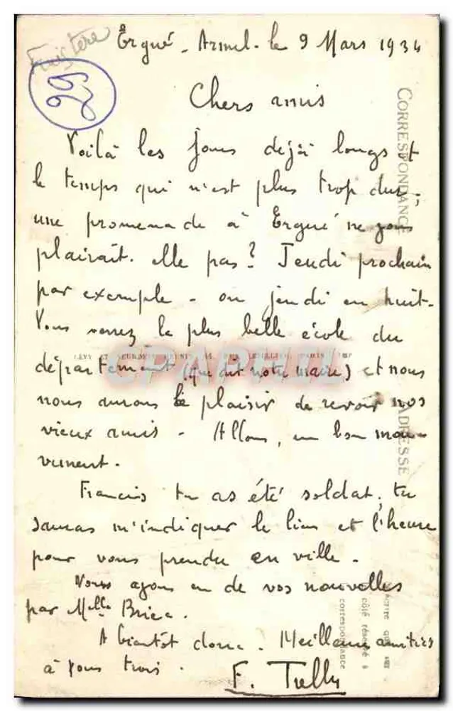 Quimper — A Catedral — Fachada Ocidental — LL. - Verso