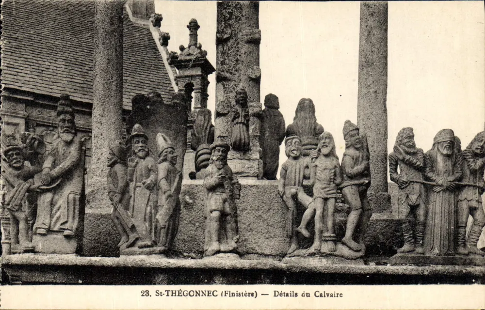 St-Thégonnec (Finistère) — Detalhes do Calvário - Frente