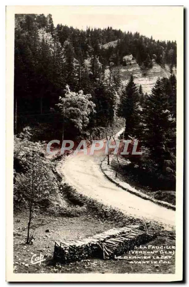 S. La Faucille (Gex-Seite) — Der letzte Haarnadelkurve vor dem Pass — Verlag CAP Paris - Vorderseite